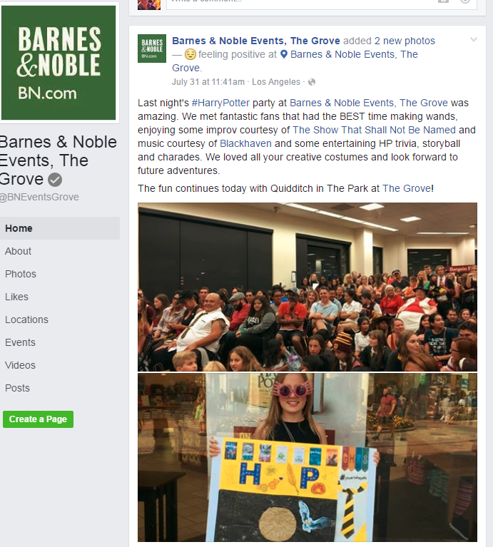 Barnes and Noble at the Grove, Show That Shall, Harry Potter Live